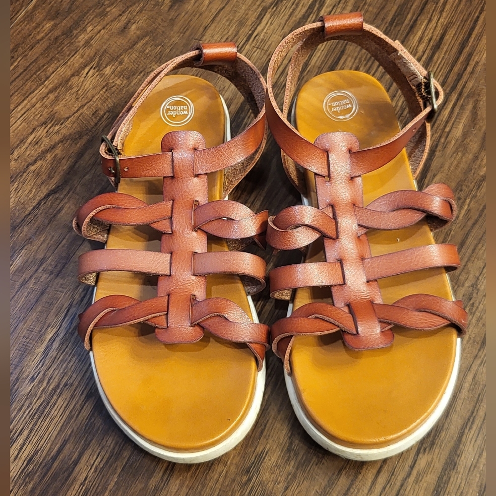 Cat And Jack Gladiator Brown Sandals Size 3